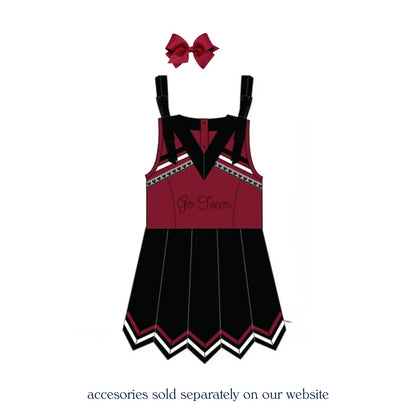 Maroon & Black Cheer Dress (built in shorts)