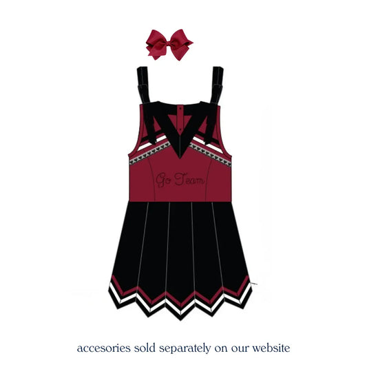 Maroon & Black Cheer Dress (built in shorts)