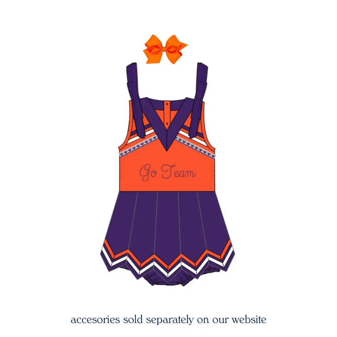 Purple & Orange Skirted Cheer Bubble