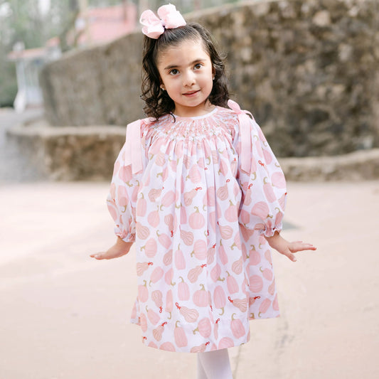 Pink Oh My Gourd Bishop Dress