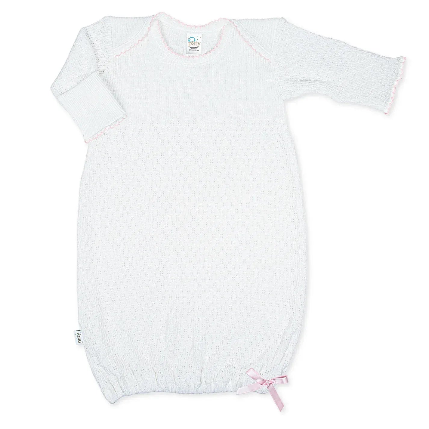 Paty Knit Overlap Shoulder Gown w/Saylor Beanie