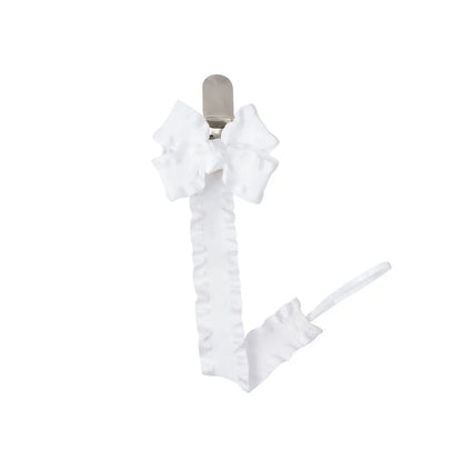 Double Ruffle Pacifier Clip (multiple colors)