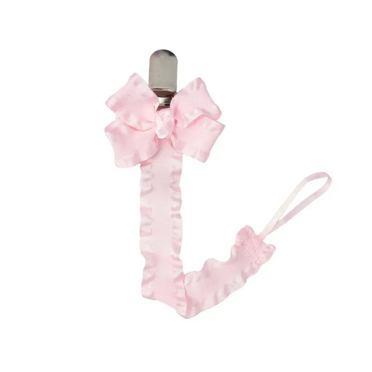 Double Ruffle Pacifier Clip (multiple colors)