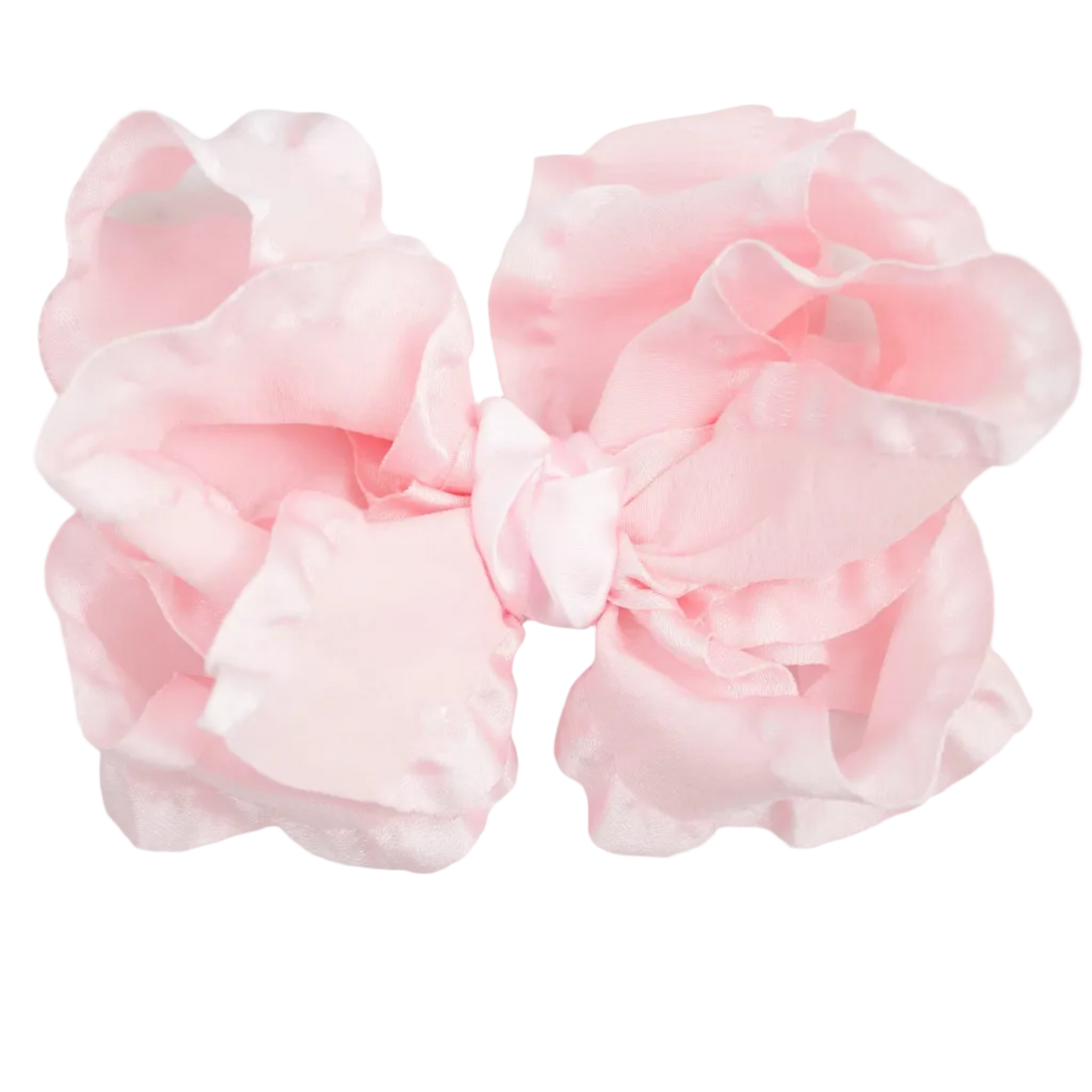 Medium Double Ruffle Bow On Pantyhose Headband