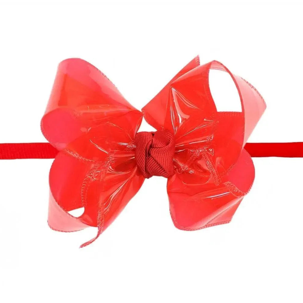 Thin Nylon Headband with 4.5" Waterproof Hair Bow