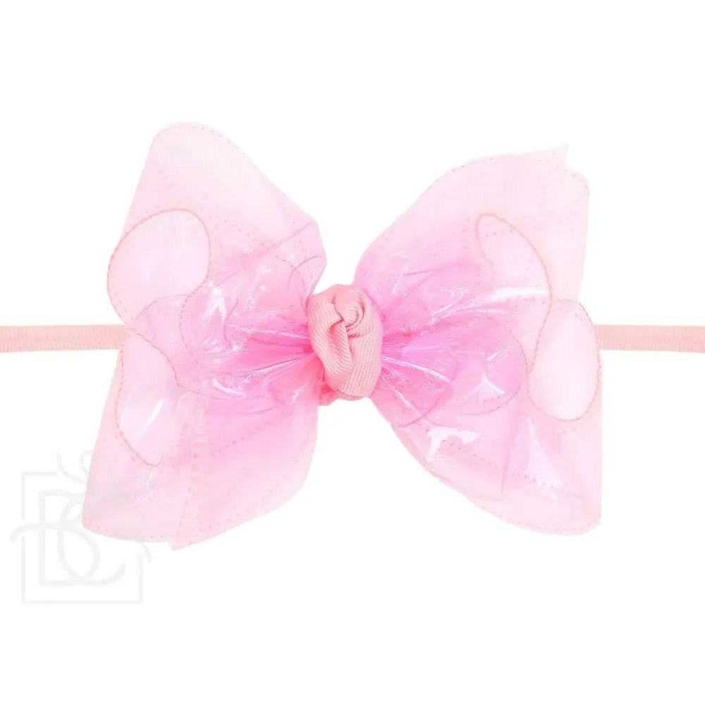 Thin Nylon Headband with 4.5" Waterproof Hair Bow