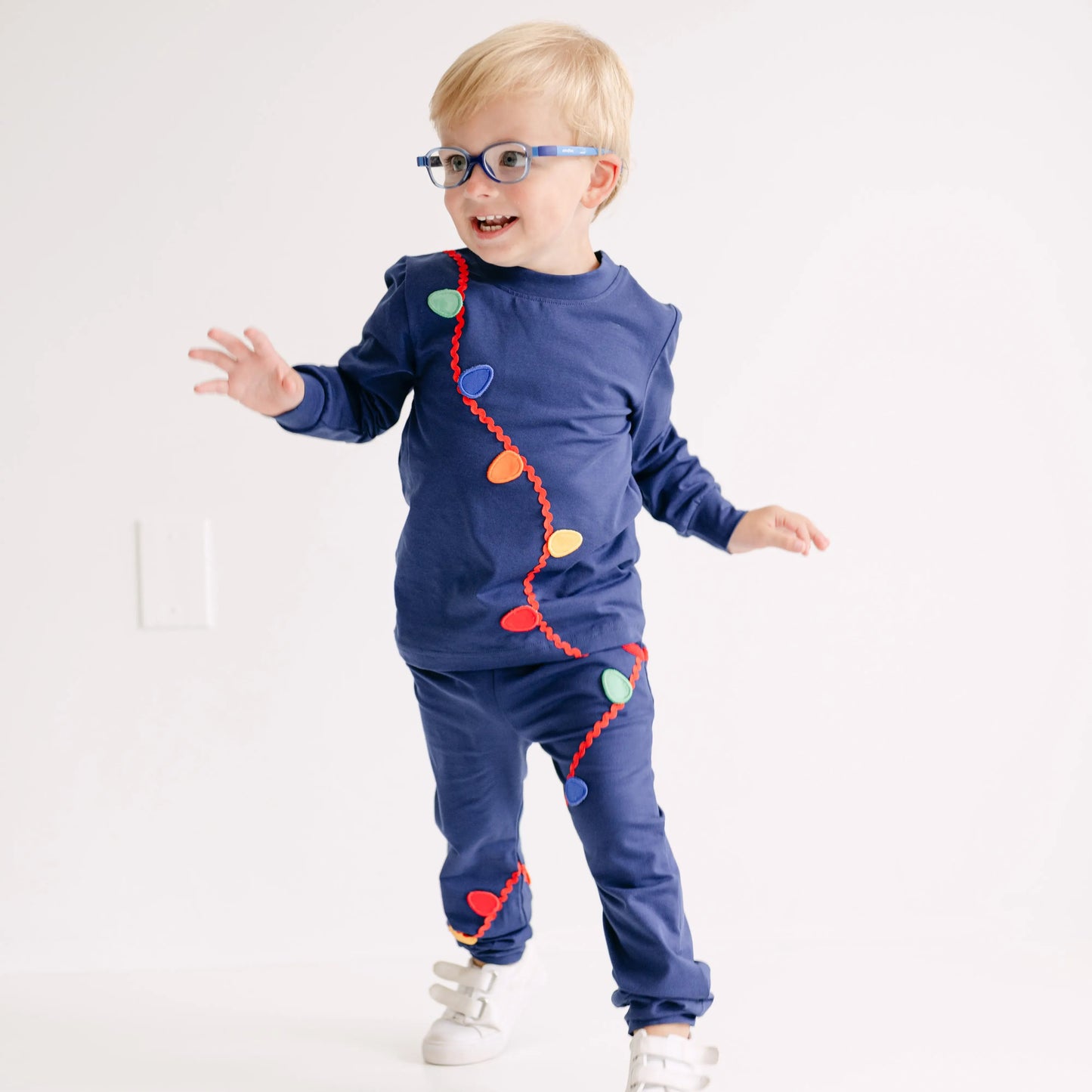 Boys Christmas Lights Jogger Set