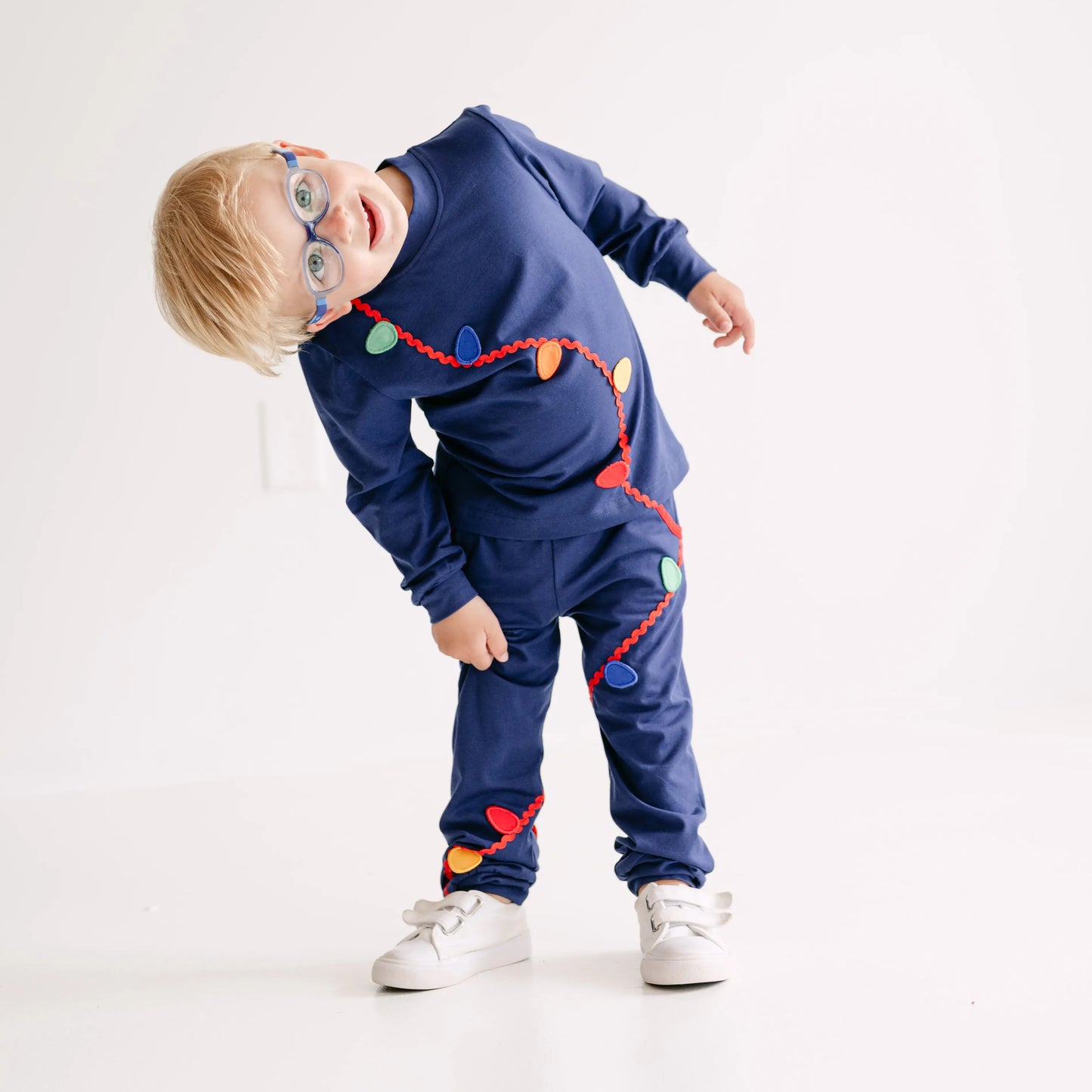 Boys Christmas Lights Jogger Set
