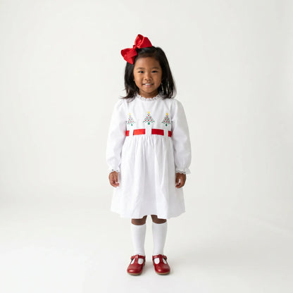 Girls White Trees Dress