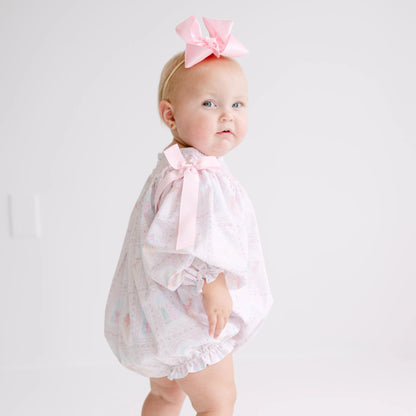 Nativity Geometric & Pearls Smocked Bishop Bubble