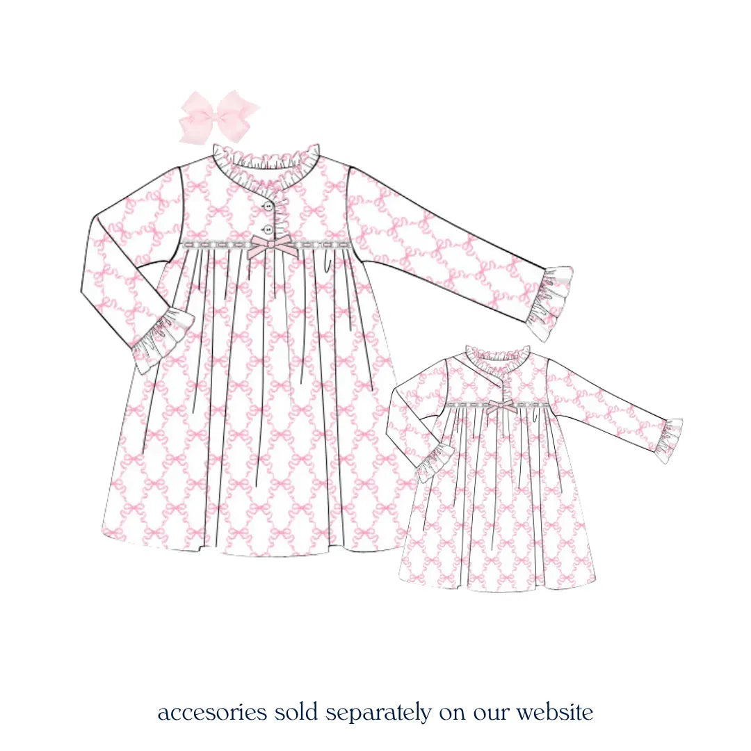 Pink Bow Lounge Gown