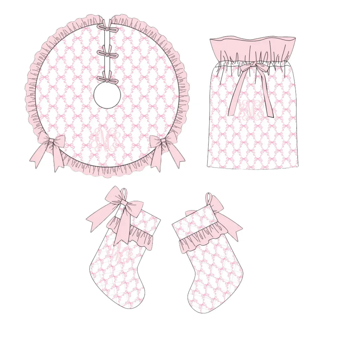 Pink Bows Quilted Christmas Collection