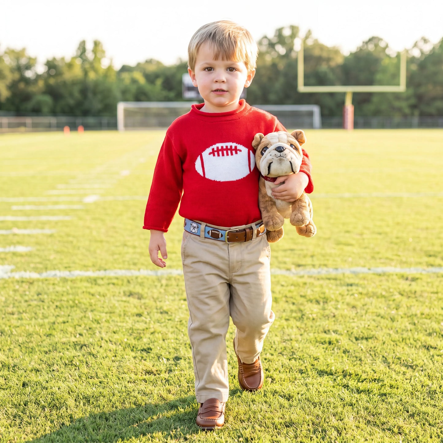Red Football Roll Neck Sweater