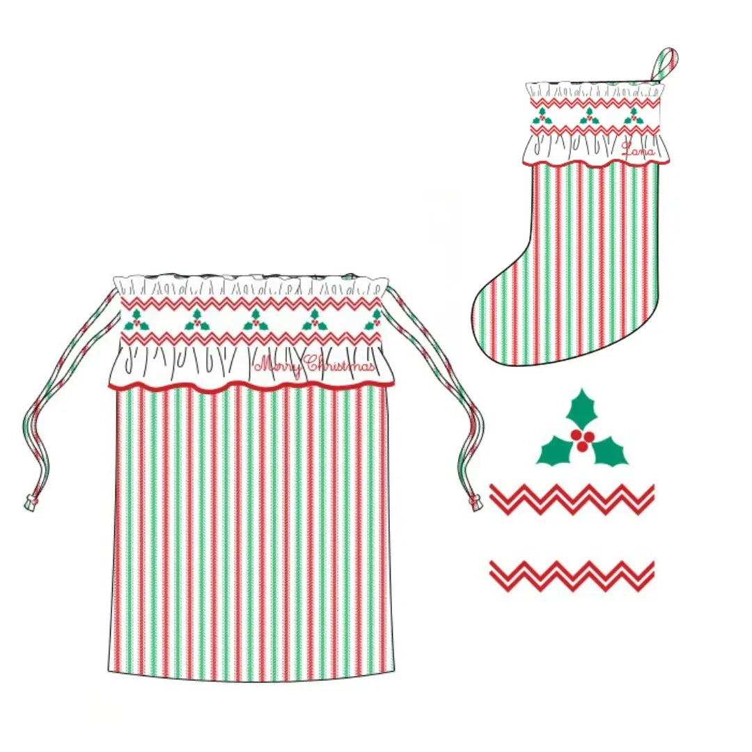 Spearmint Stripes Quilted Christmas Collection