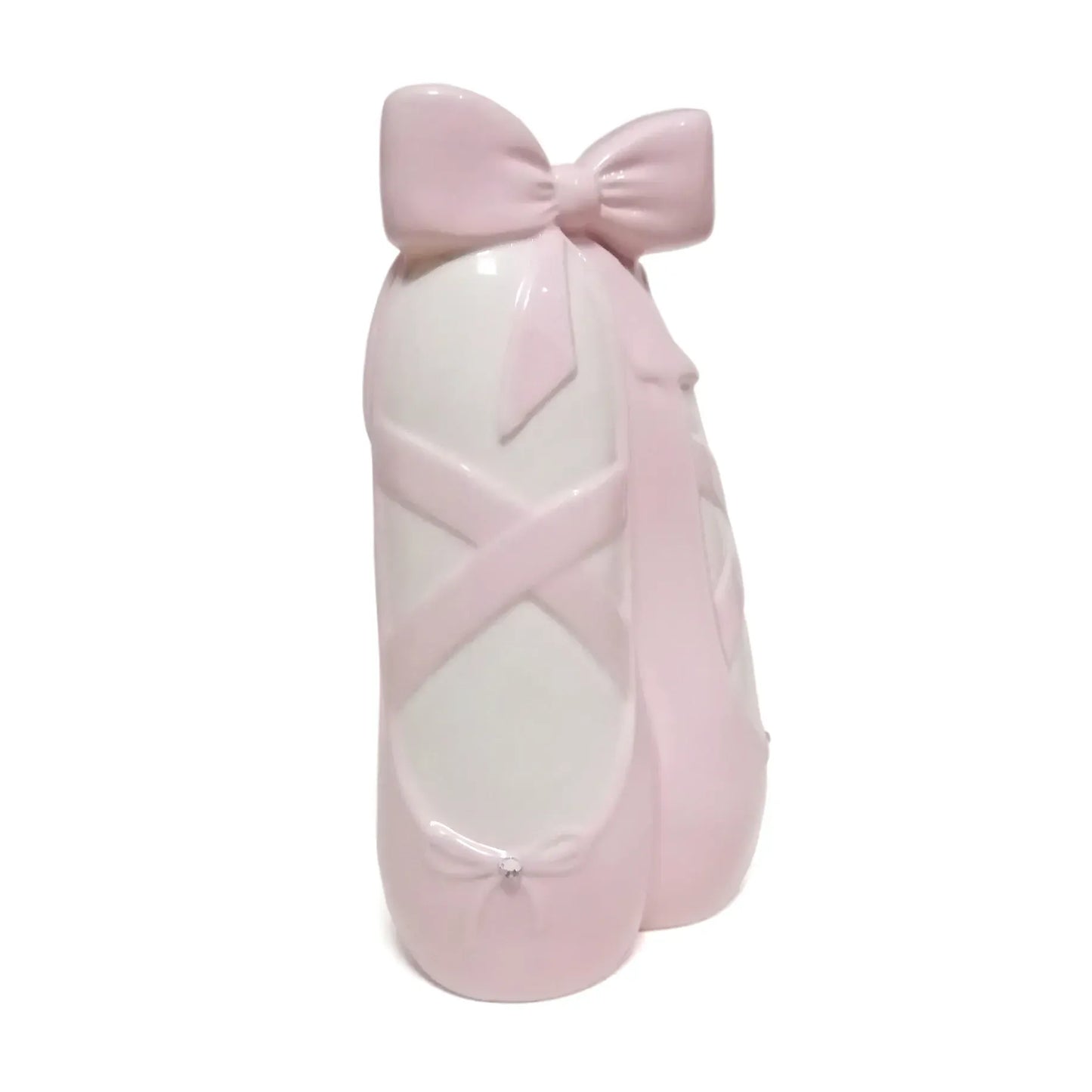 Pink Ballerina Slippers Ceramic Piggy Bank