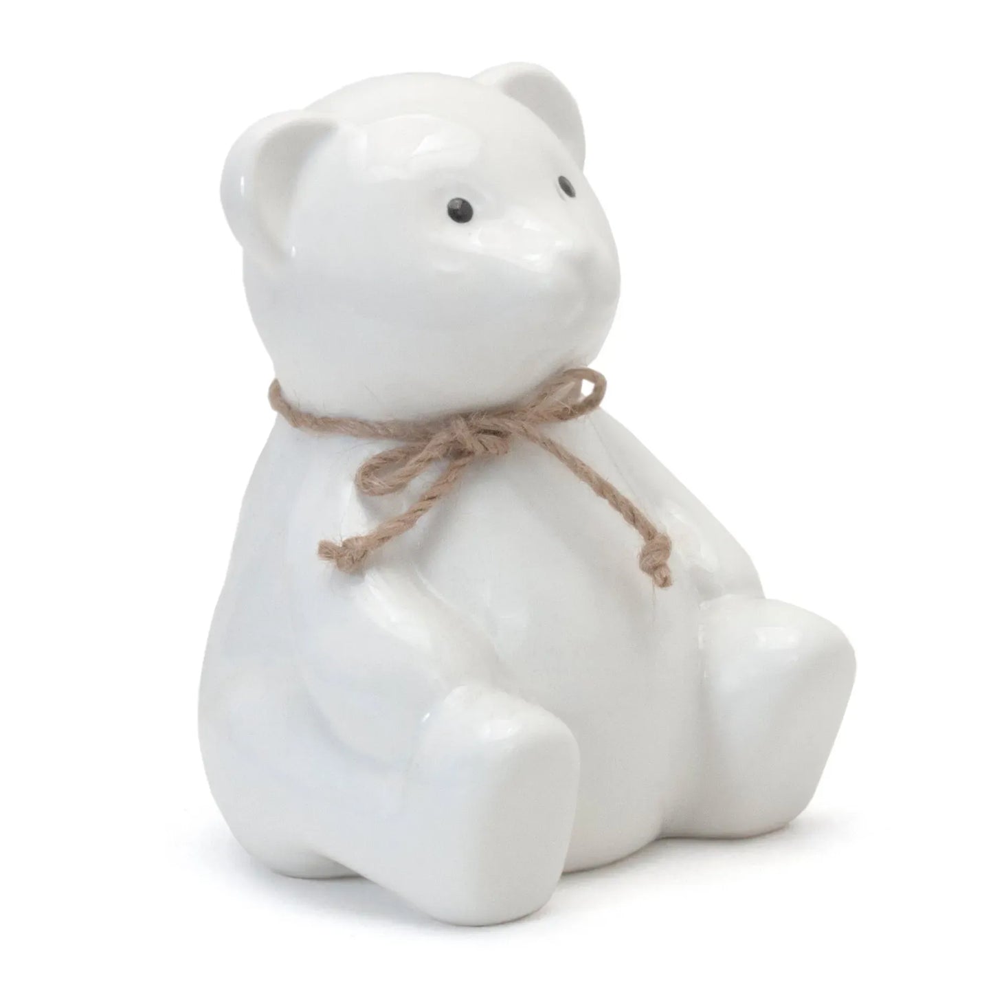 White Teddy Bear Ceramic Piggy Bank