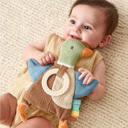 Bitzy Crinkle™ Mallard Sensory Crinkle Toy with Teether