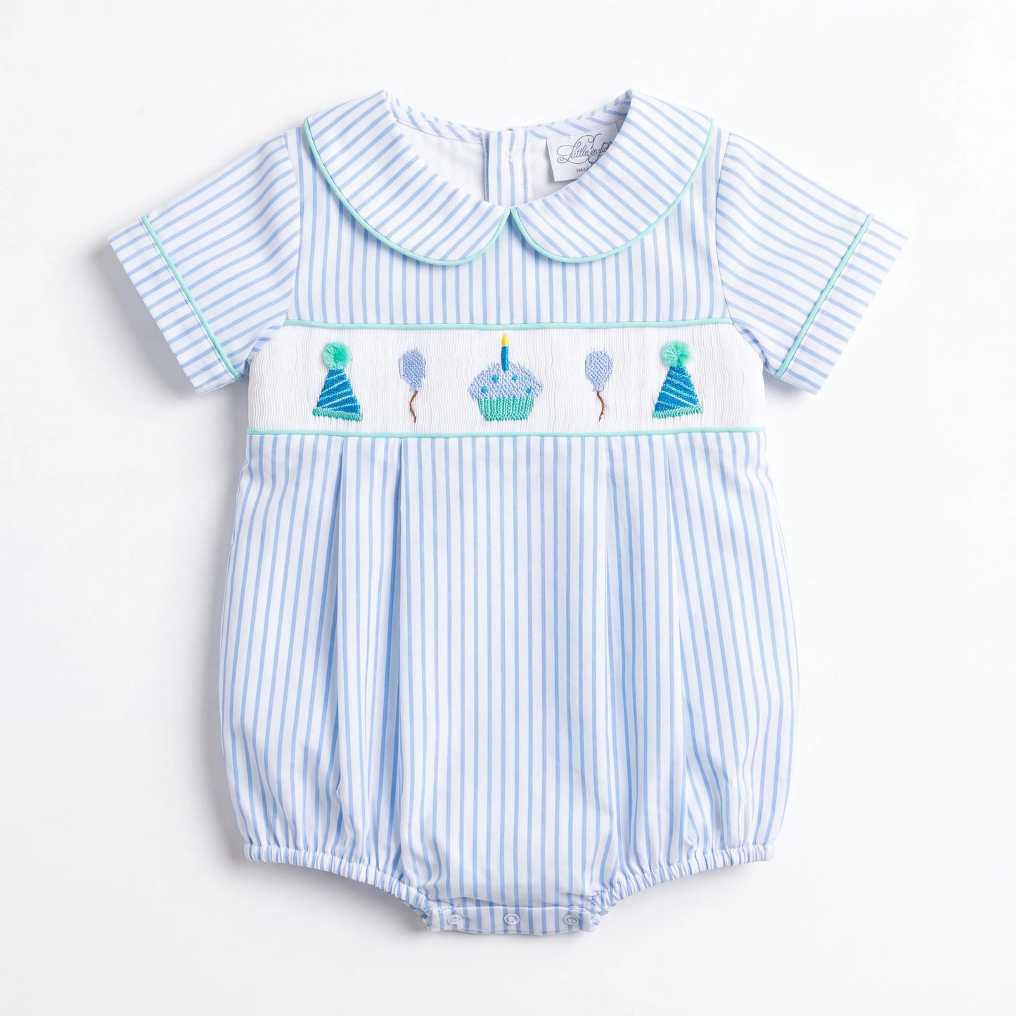 Boys Blue Striped Birthday Bubble