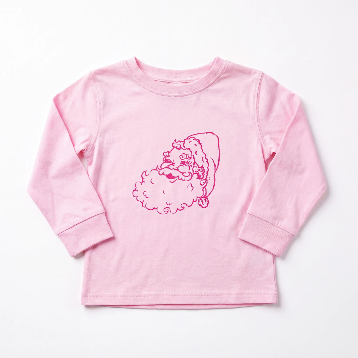 Light Pink Santa Long Sleeve T-Shirt