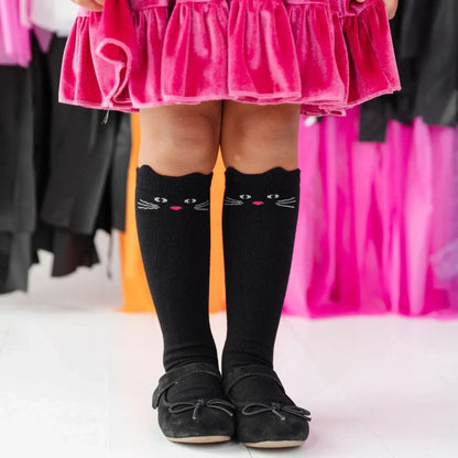 Black Cat Knee High Socks
