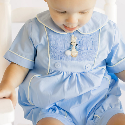 Boys Smocked Peter Rabbit Romper