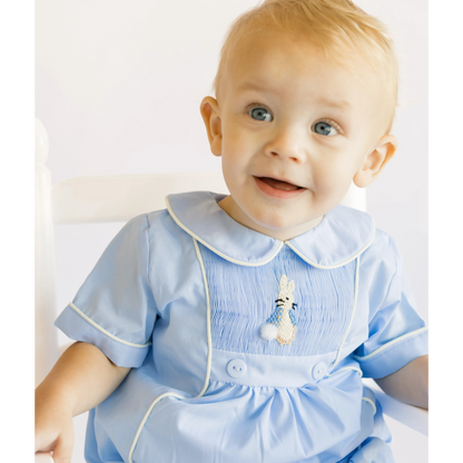 Boys Smocked Peter Rabbit Romper