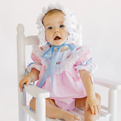 June Heirloom Bubble & Smocked Bonnet
