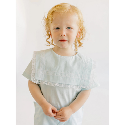 Robinson Heirloom Button On Shortall In Blue