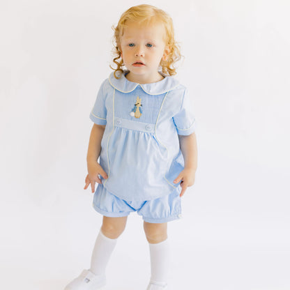 Boys Smocked Peter Rabbit Banded Short Set