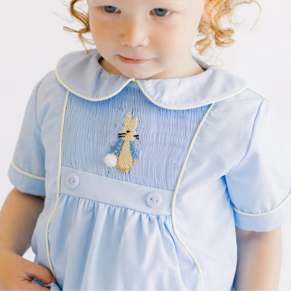 Boys Smocked Peter Rabbit Banded Short Set