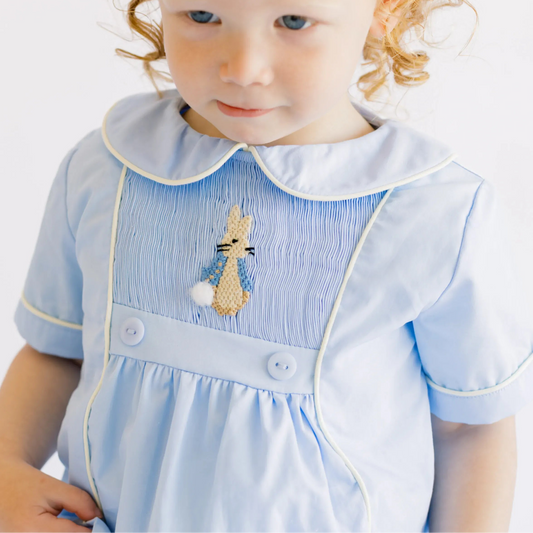 Boys Smocked Peter Rabbit Banded Short Set