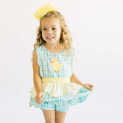 Mint Chickie Bloomer Set