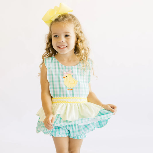 Mint Chickie Bloomer Set