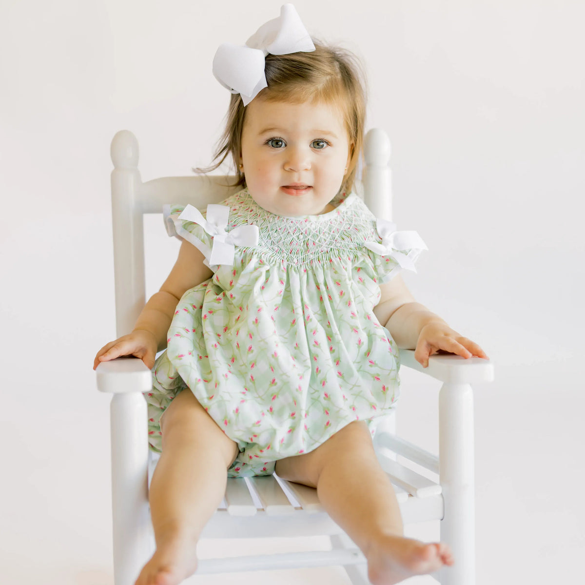 Tilly Tulips Smocked Bubble