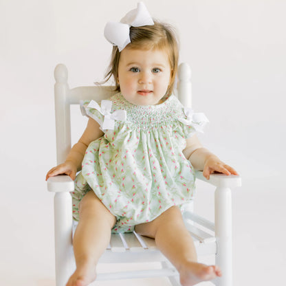 Tilly Tulips Smocked Bubble