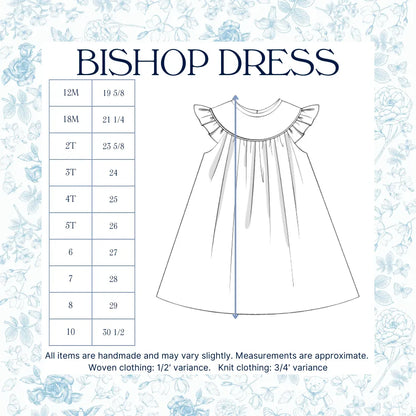 SMOCKED CHRISTMAS TREES BISHOP DRESS