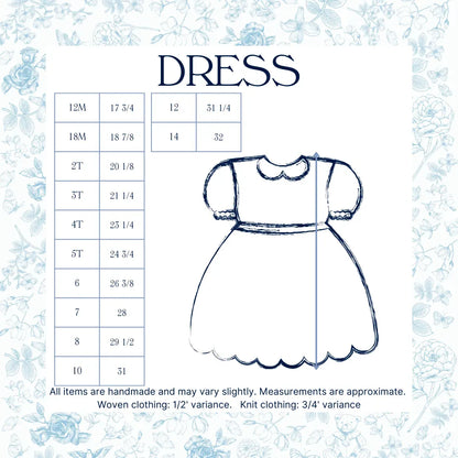 BROWN TRELLIS & GINGHAM NAME SMOCK DRESS