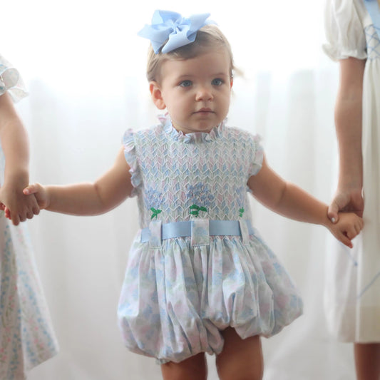 SMOCKED HYDRANGEA RIBBON BUBBLE