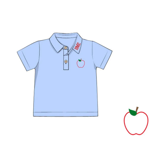 BOYS APPLE EMBROIDERED POLO