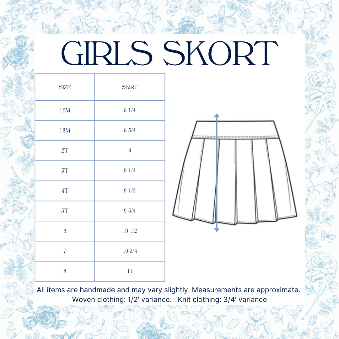 PASTEL ALPHABET SKORT SET