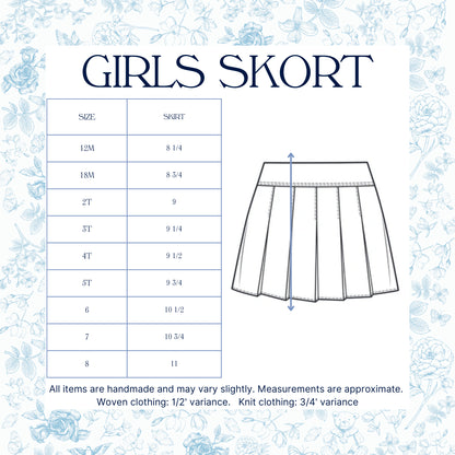 PASTEL ALPHABET SKORT SET