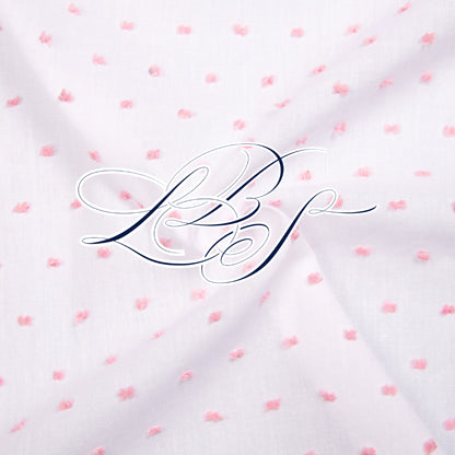 PINK SWISS DOT & FLORAL SMOCKED BUBBLE