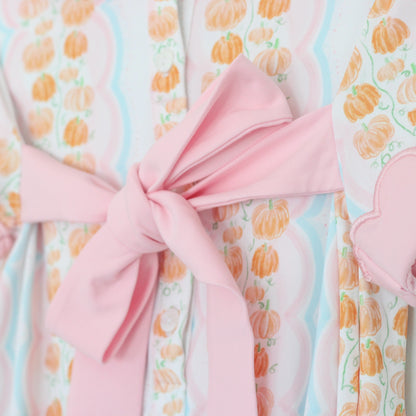 SMOCKED SCALLOPED PUMPKINS BUBBLE