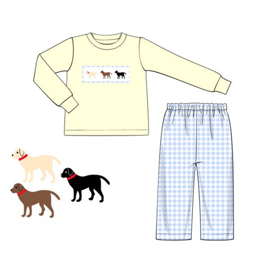 BOYS SMOCKED DOGGIES PANT SET