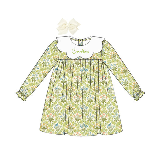 COLETTE TRELLIS SCALLOP COLLAR DRESS
