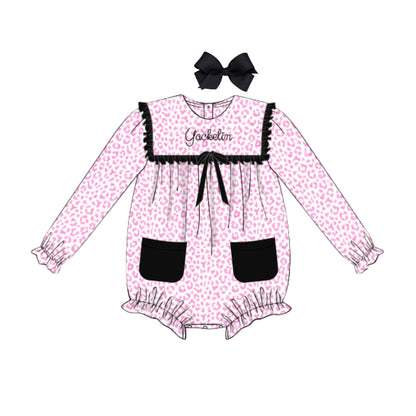 PINK CHEETAH BIB BUBBLE