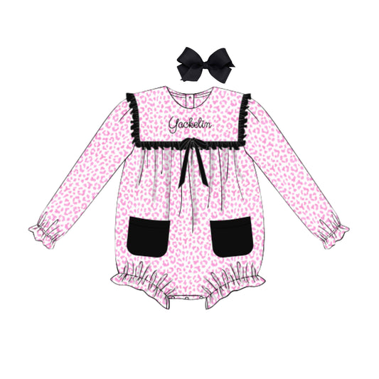 PINK CHEETAH BIB BUBBLE