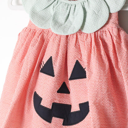 GIRLS GINGHAM JACK-O-LANTERN SKIRTED BUBBLE