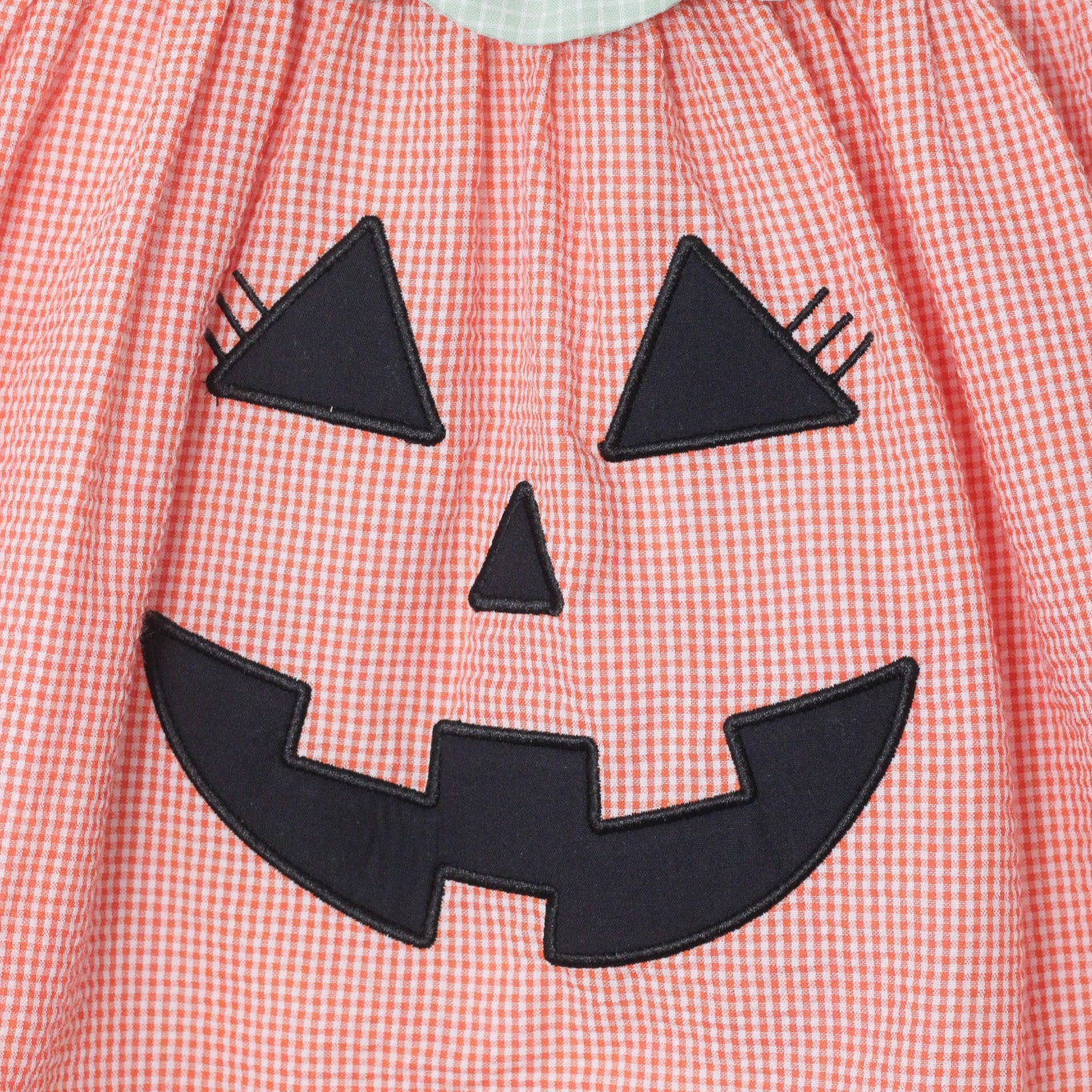GIRLS GINGHAM JACK-O-LANTERN SKIRTED BUBBLE