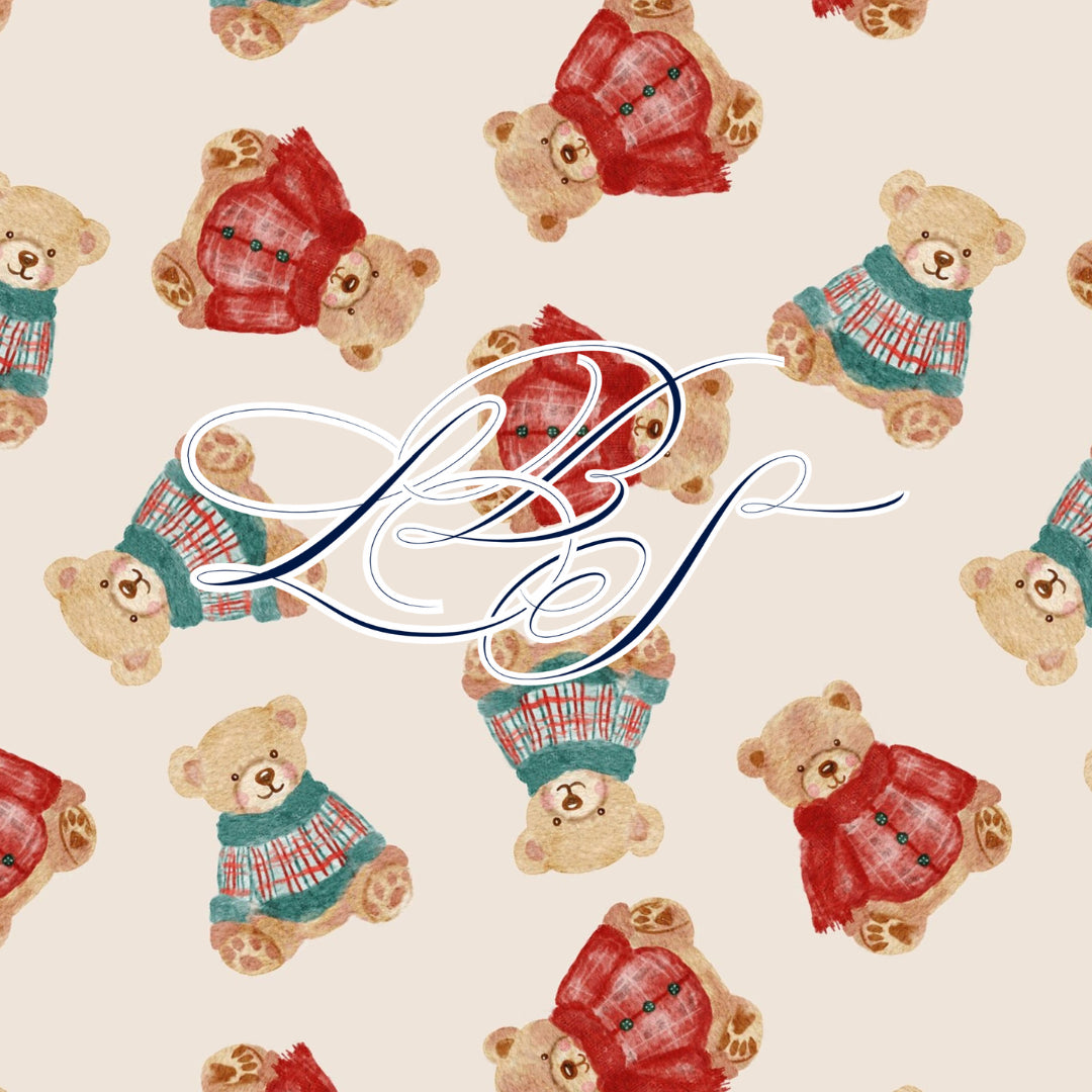 BOYS CHRISTMAS TEDDIES FOOTIE LOUNGEWEAR